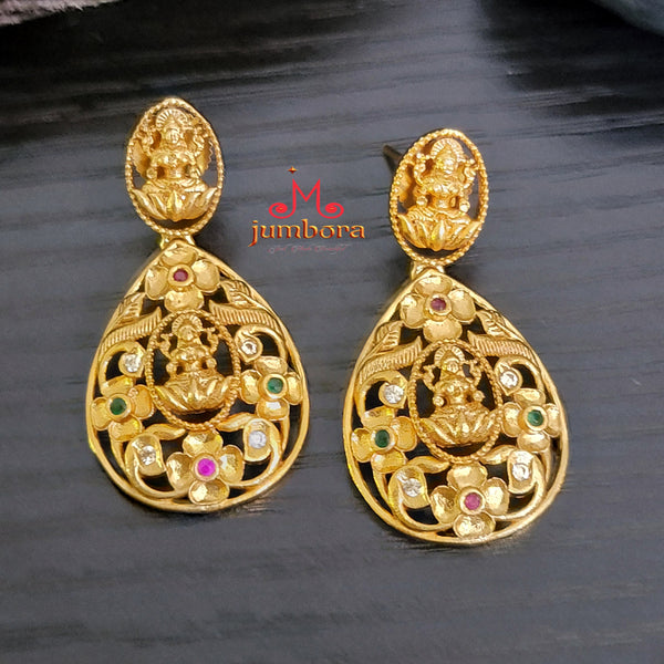 Gold Alike Lakshmi Necklace Temple Jewelry Set