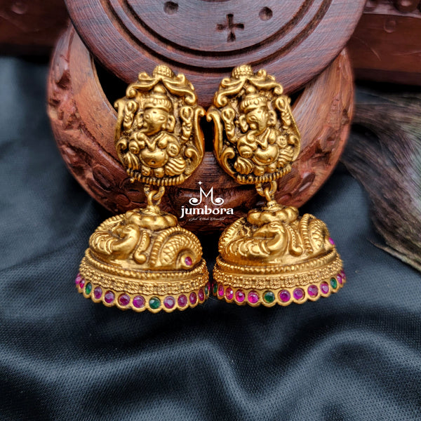 Ganesha Rudraksha Handmade Mala Necklace in Temple Jewelry