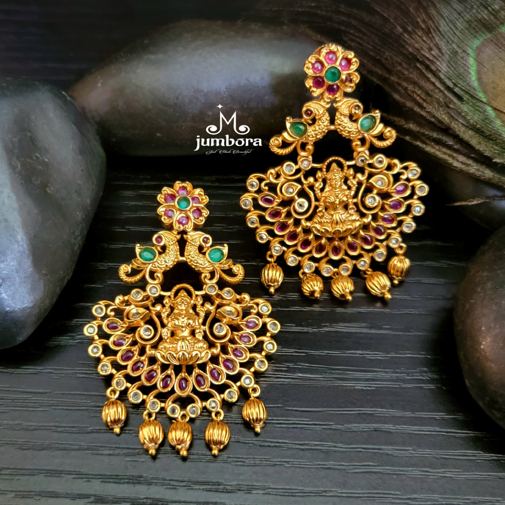 Lakshmi Kemp Earrings in Temple Jewelry