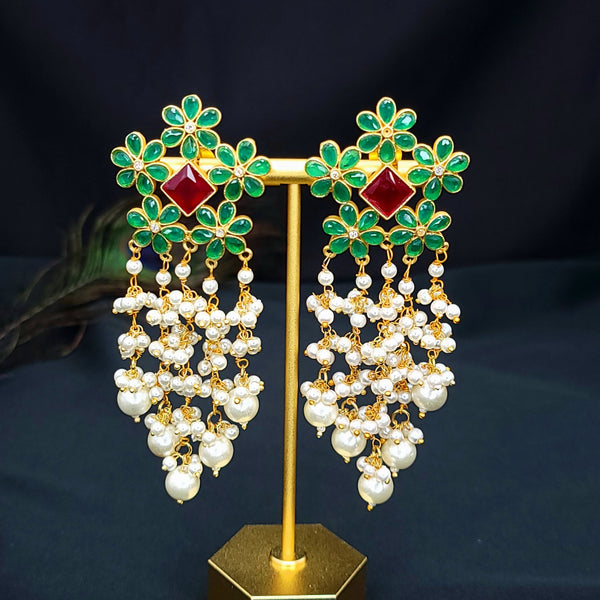 Amrapali Inspired Floral Earring with Pearls