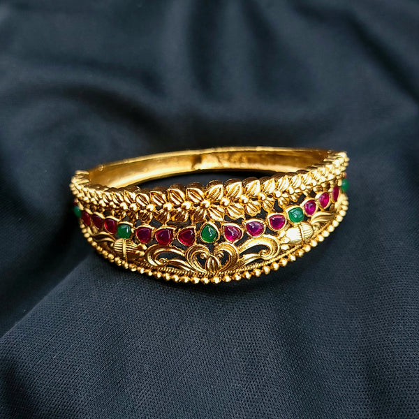 Antique Gold Openable Kemp Bangle Bracelet
