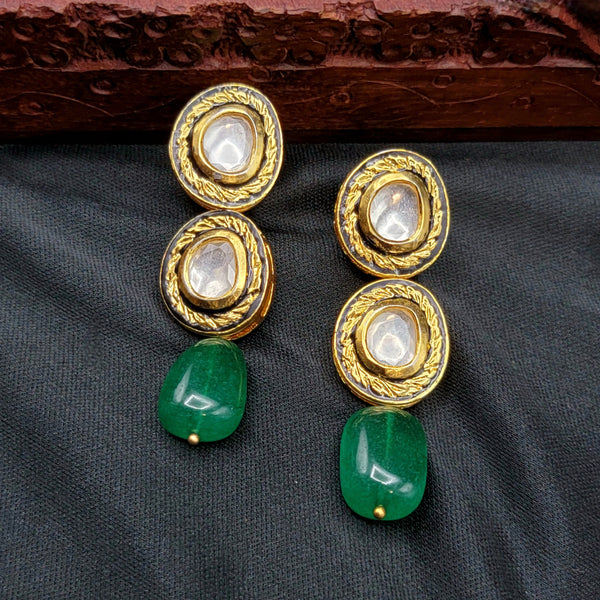 Statement Big Kundan Necklace Set with Pearls