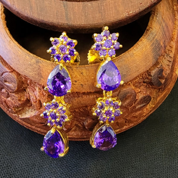 Purple AD Zircon (CZ) Necklace set