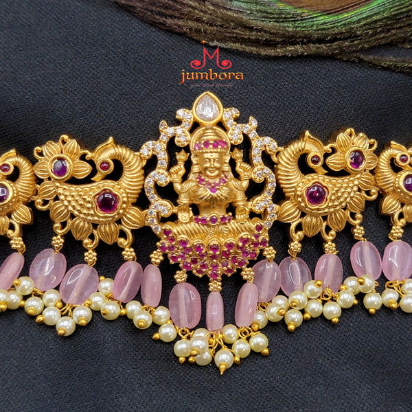 Lakshmi Necklace in Choker Style with Kemp Temple Jewelry