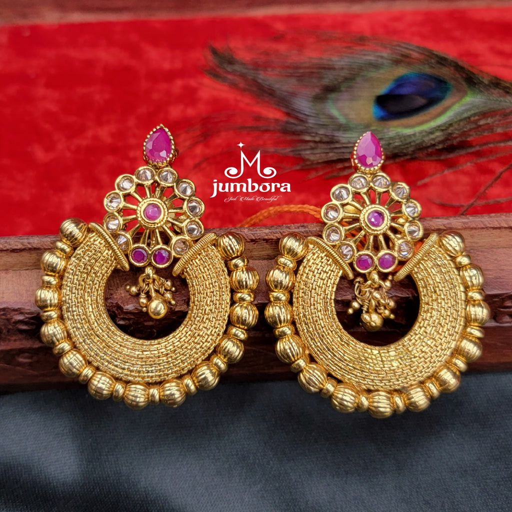 Buy Gold Earrings for Women by Mirraw-come,relive India Online | Ajio.com