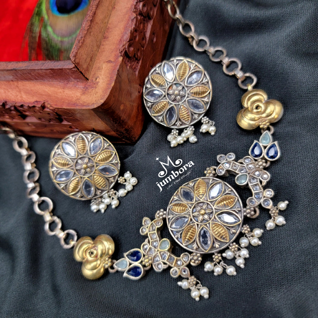 German silver choker set discount