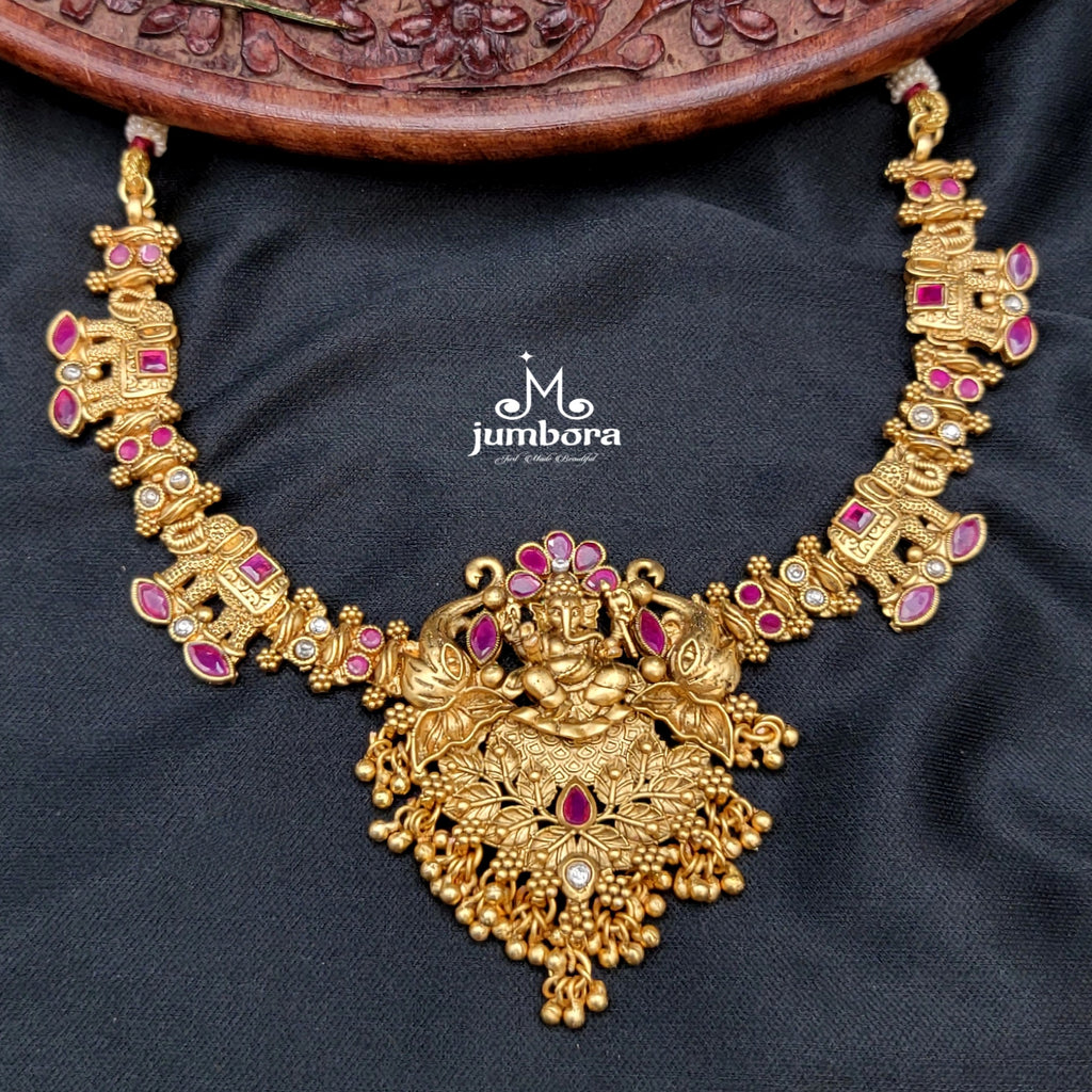 Rajwadi gold necklace clearance designs with price