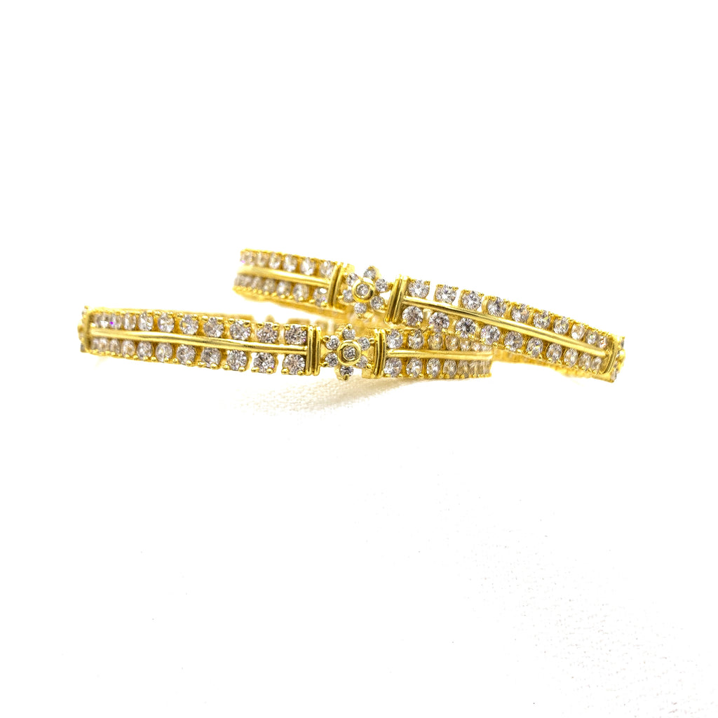 Nakshatra Diamonite White Zircon (CZ) stone Bangle