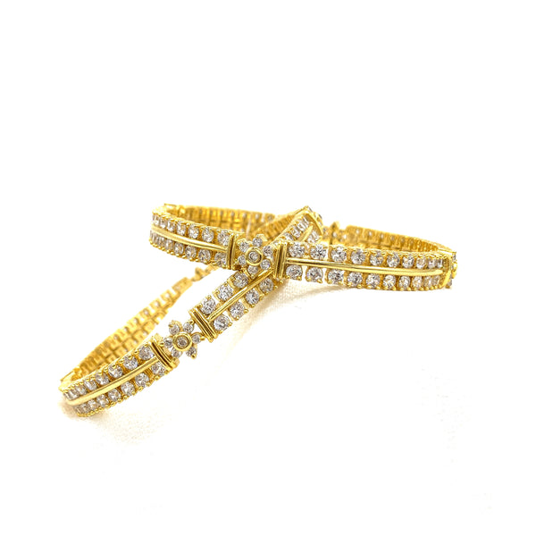 Nakshatra Diamonite White Zircon (CZ) stone Bangle