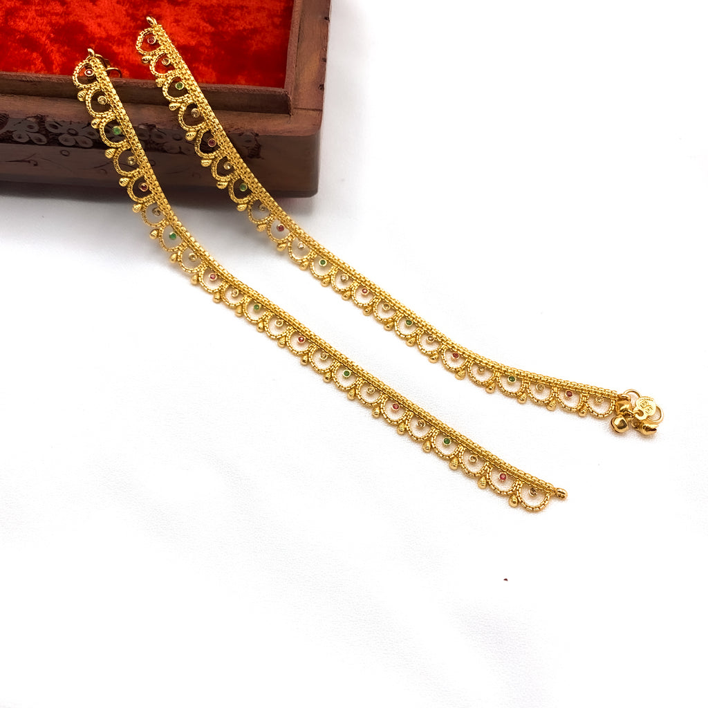 Charming Antique Gold Anklet with very intricate pattern