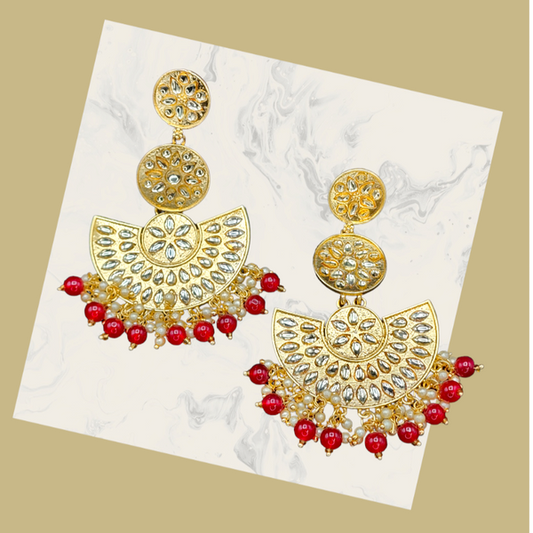 Statement Long Kundan Earring