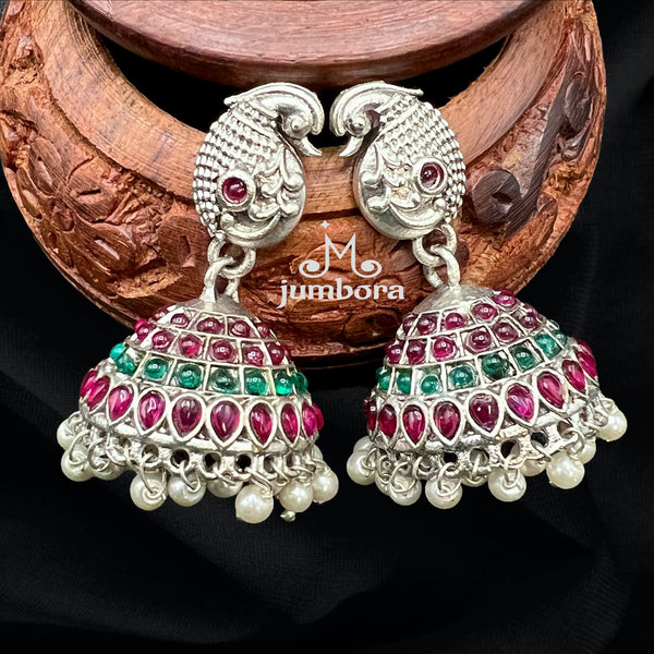 Lakshmi Oxidized German Silver Kemp Necklace Set