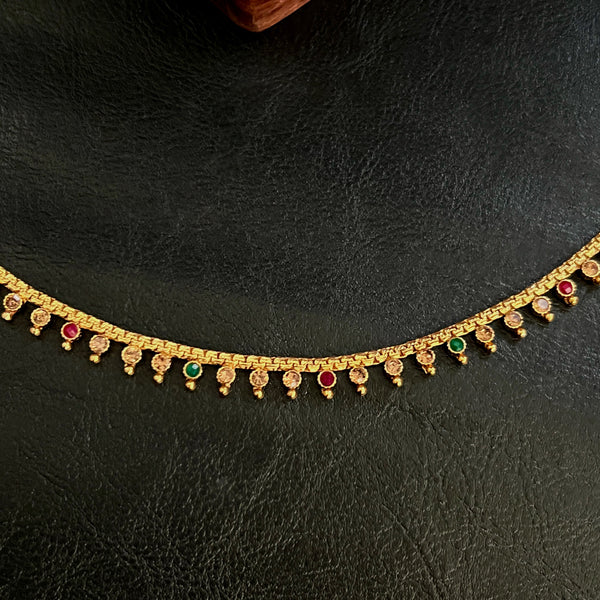 Polki Two-in-one Antique gold Waist belt cum Long Necklace