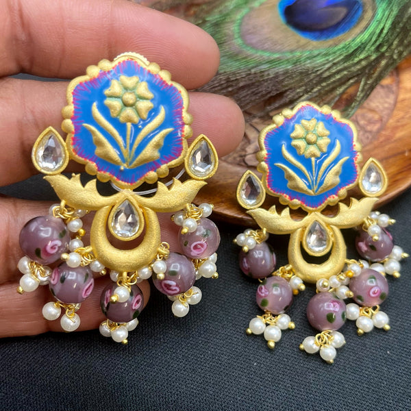 Amrapali inspired hand painted Designer earring